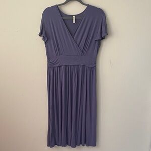 Chic Purple Midi Dress